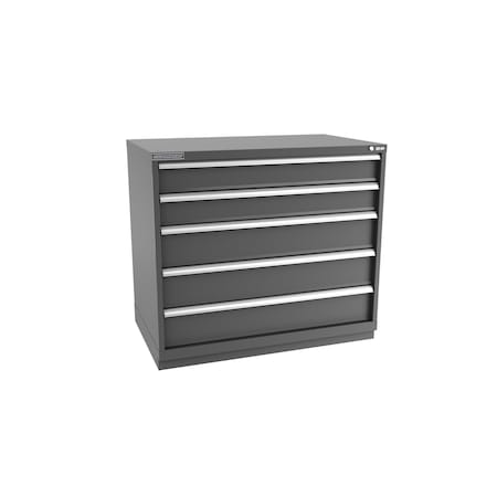 Champion Tool Storage Modular Tool Cabinet, 5 Drawer, Dark Gray, Steel, 47 in W x 28-1/2 in D x 41-3/4 in H E18000501ILCFTB-DG